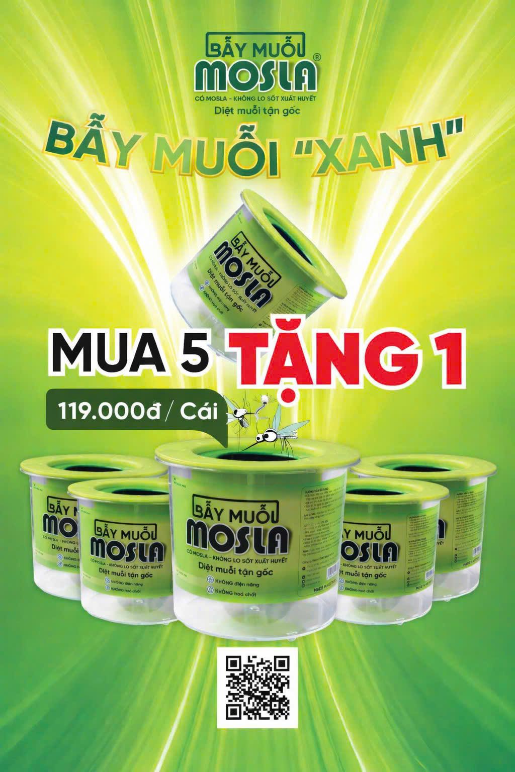 Banner Combo bẫy muỗi mua 5 tặng 1